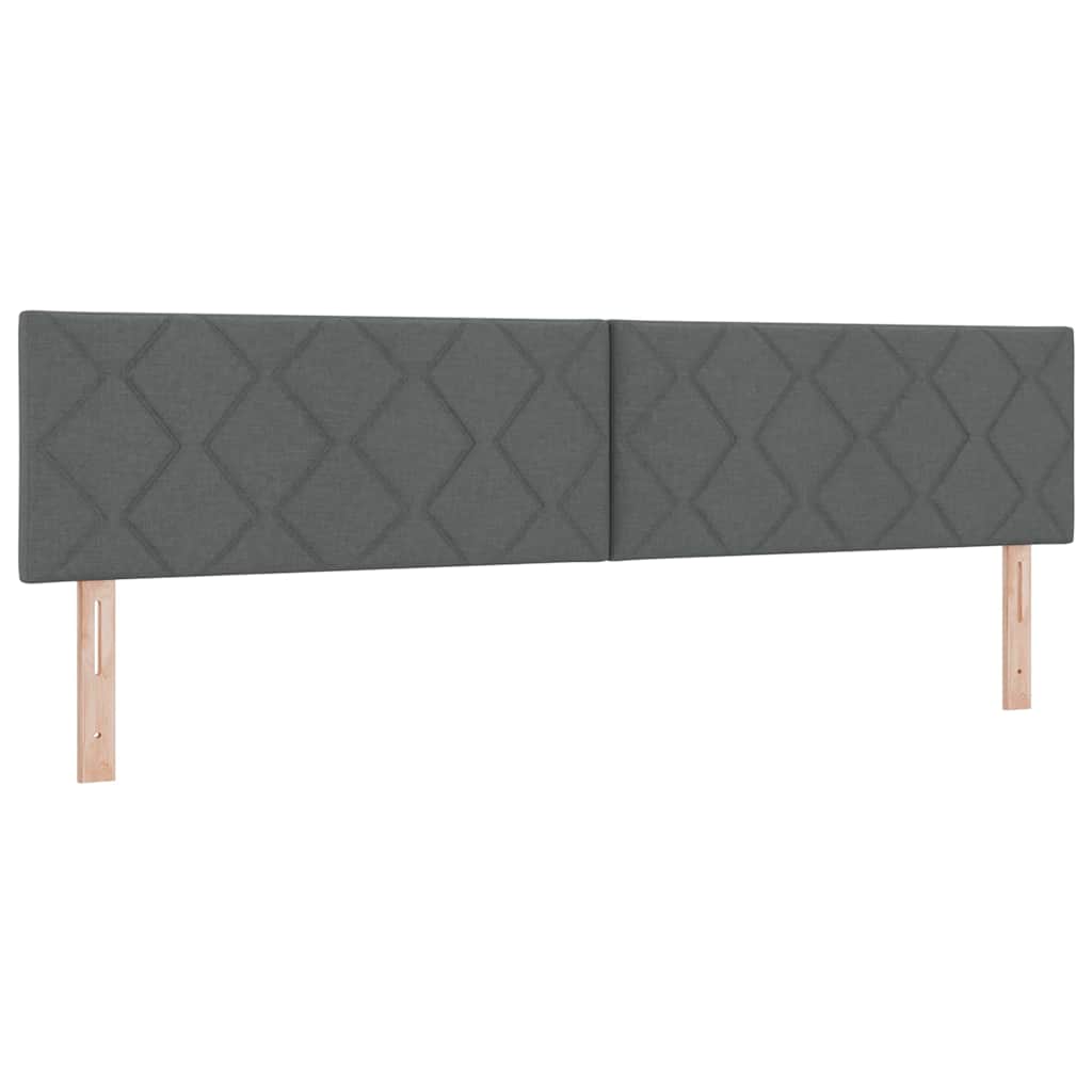 Krevet s opruga kutije Tamno siva 200 x 200 cm tkanina