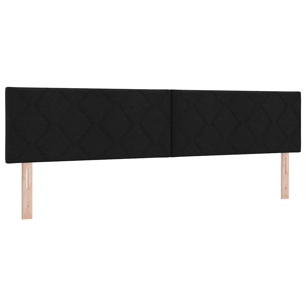 Krevet s opruga kutije s uzglavljem Crna 200 x 200 cm tkanina