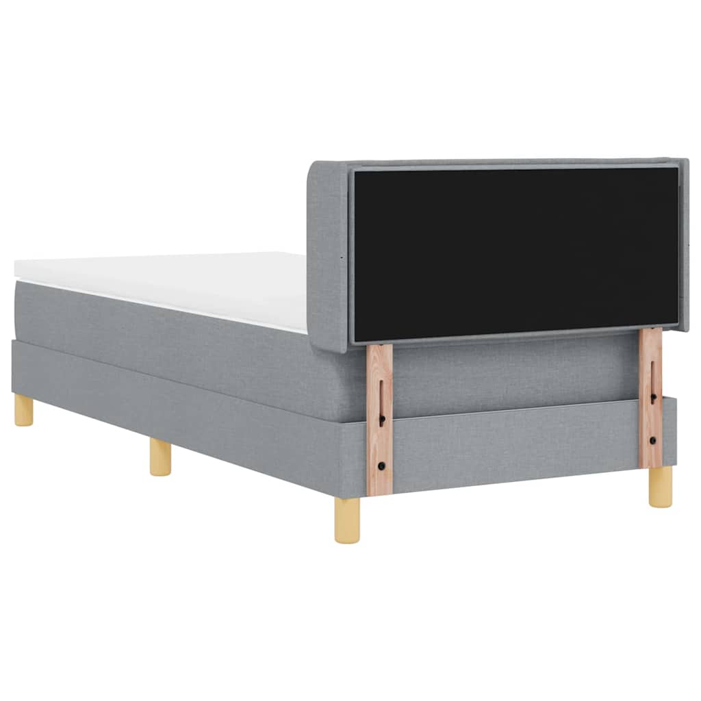 Krevet s opruga kutije Svijetlo siva 200 x 80 cm tkanina