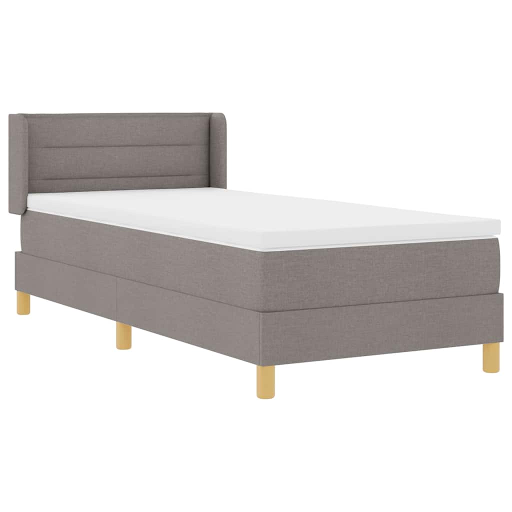 Krevet s opruga kutije Sivo-smeđa 200 x 80 cm tkanina