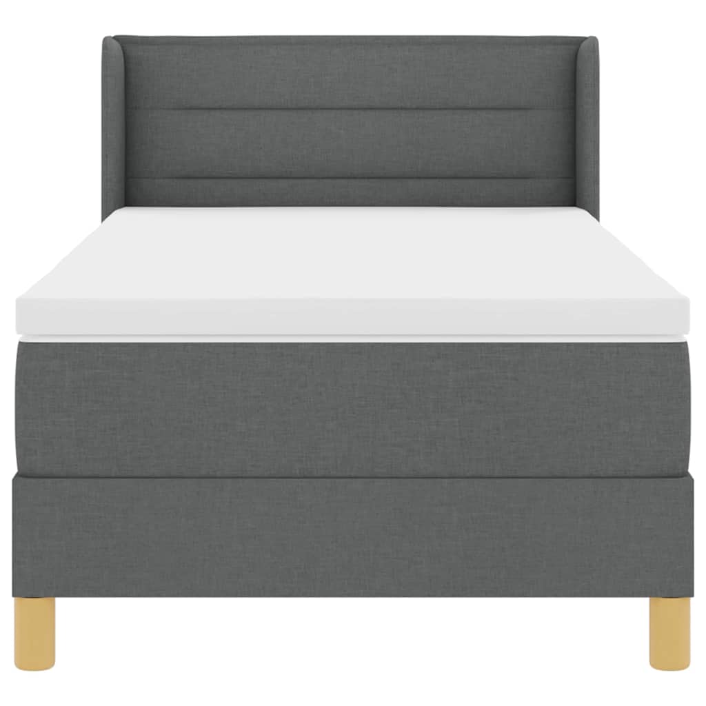Krevet s opruga kutije Tamno siva 200 x 100 cm tkanina