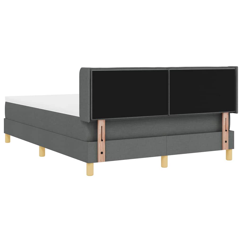 Krevet s opruga kutije Tamno siva 200 x 160 cm tkanina