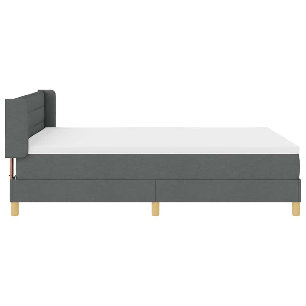 Krevet s opruga kutije Tamno siva 200 x 160 cm tkanina