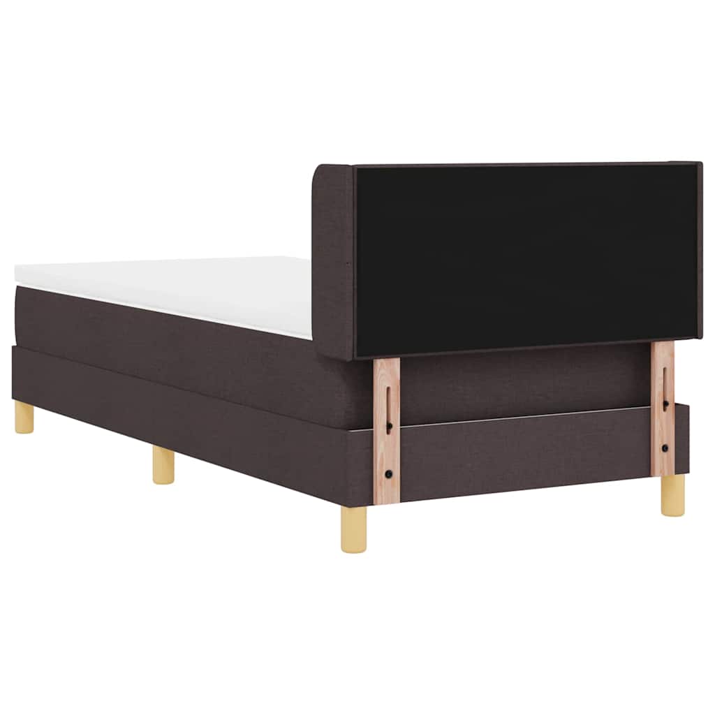 Krevet s opruga kutije Tamno smeđa 200 x 90 cm tkanina