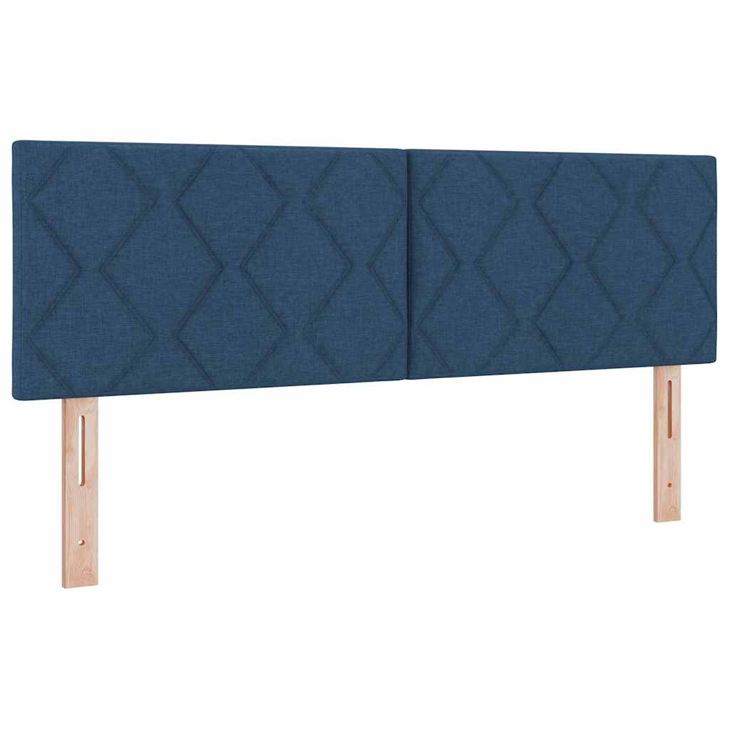 Krevet s opruga kutije s uzglavljem Plava 200 x 160 cm tkanina