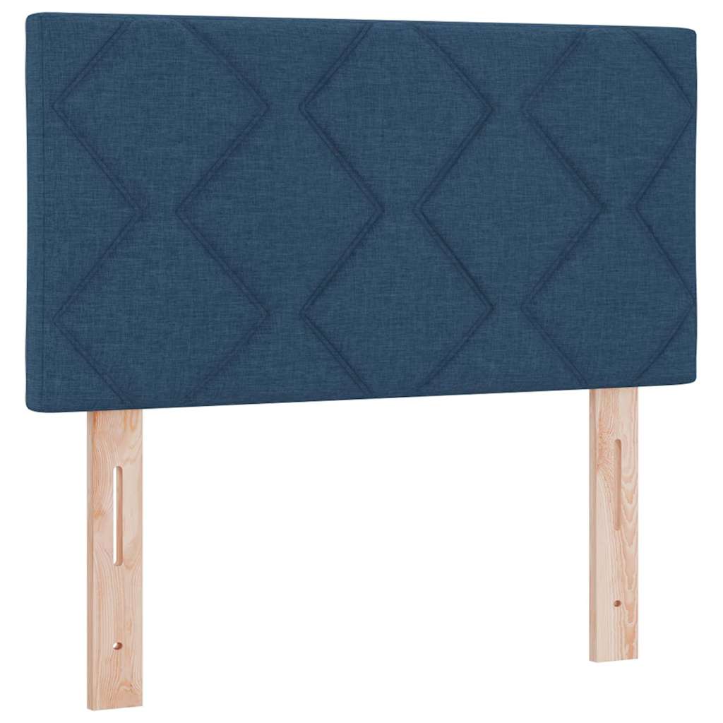 Krevet s opruga kutije s uzglavljem Plava 200 x 80 cm tkanina