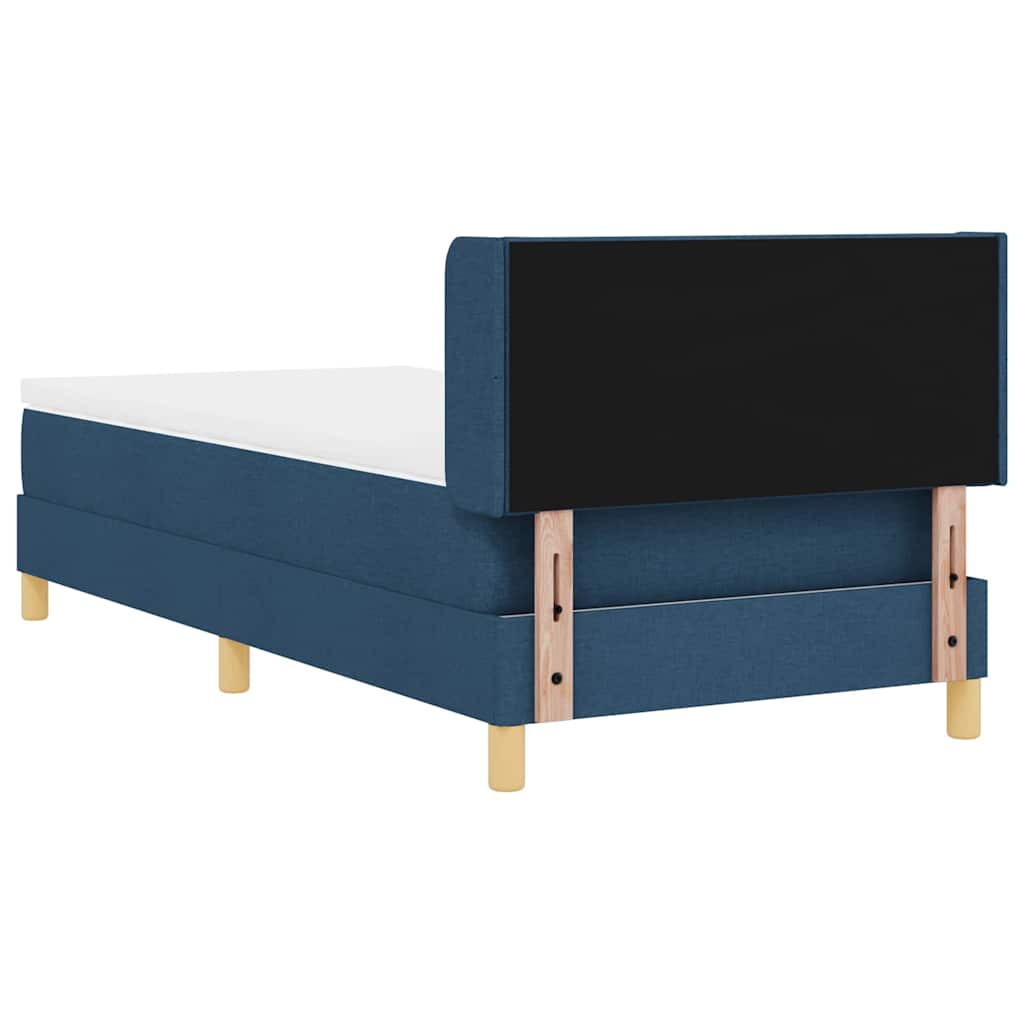 Krevet s opruga kutije s uzglavljem Plava 200 x 90 cm tkanina