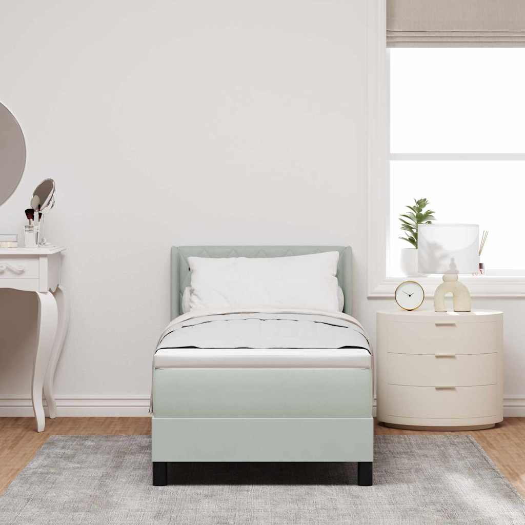 Krevet s opruga kutije Svijetlo siva 200 x 80 cm Baršun