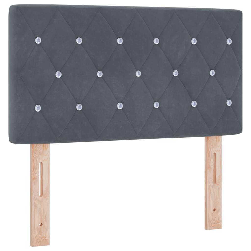 Krevet s opruga kutije Tamno siva 200 x 80 cm Baršun