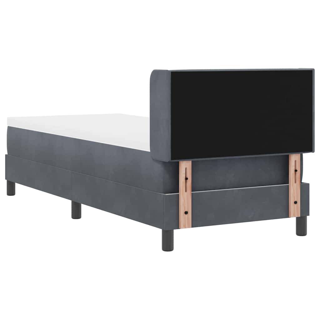 Krevet s opruga kutije Tamno siva 200 x 80 cm Baršun