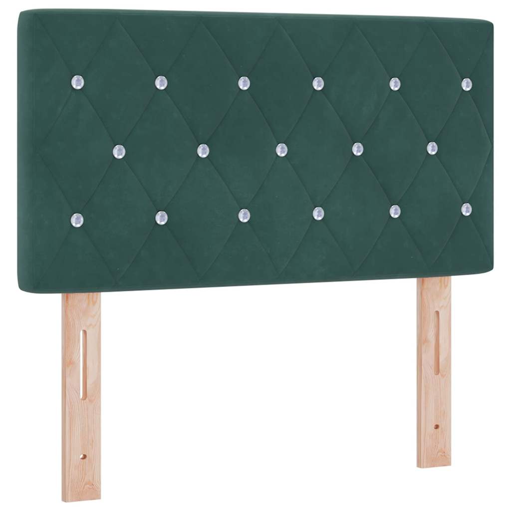 Krevet s opruga kutije Tamnozelena 200 x 80 cm Baršun
