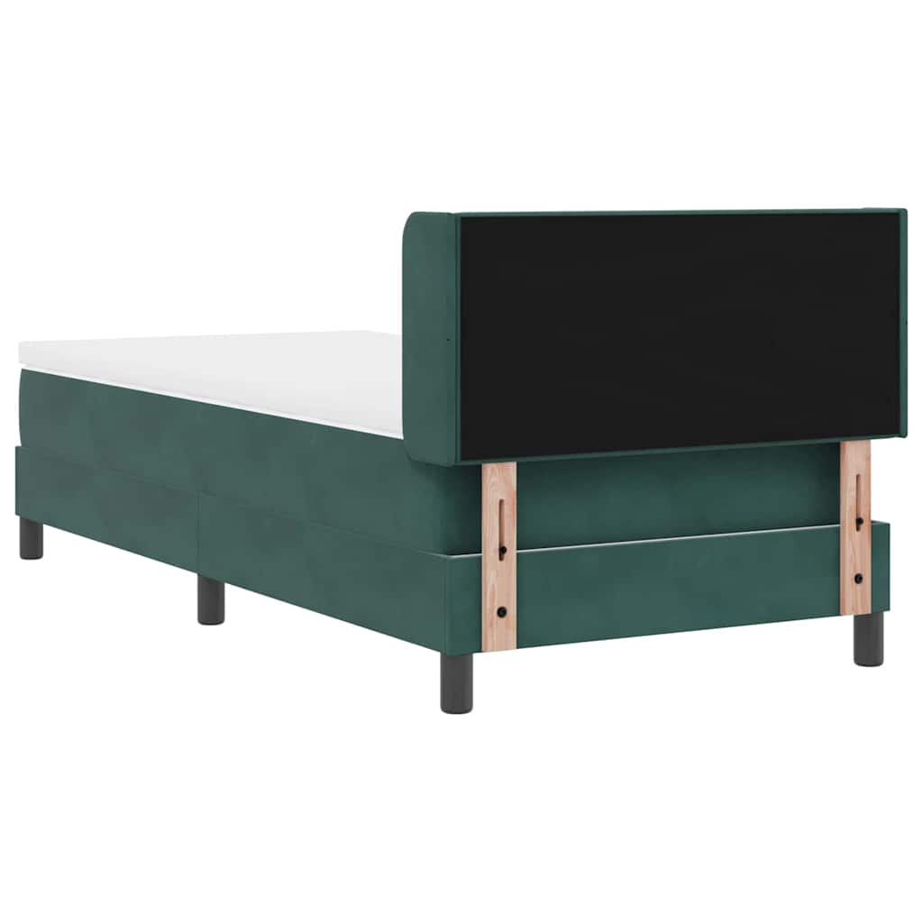 Krevet s opruga kutije Tamnozelena 200 x 100 cm Baršun