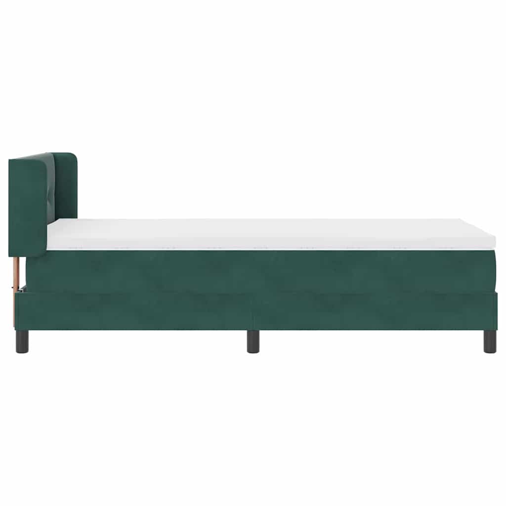 Krevet s opruga kutije Tamnozelena 200 x 100 cm Baršun