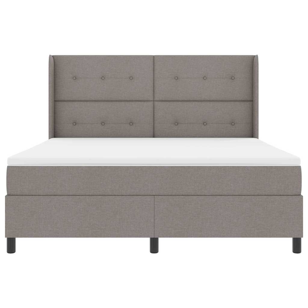 Krevet s opruga kutije Sivo-smeđa 200 x 180 cm tkanina