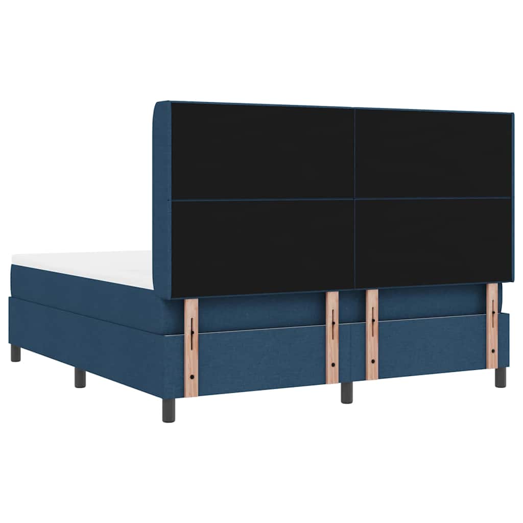 Krevet s opruga kutije s jastukom Plava 200 x 180 cm tkanina