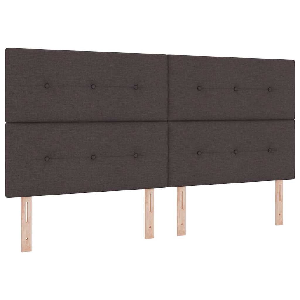 Krevet s opruga kutije Tamno smeđa 200 x 200 cm tkanina