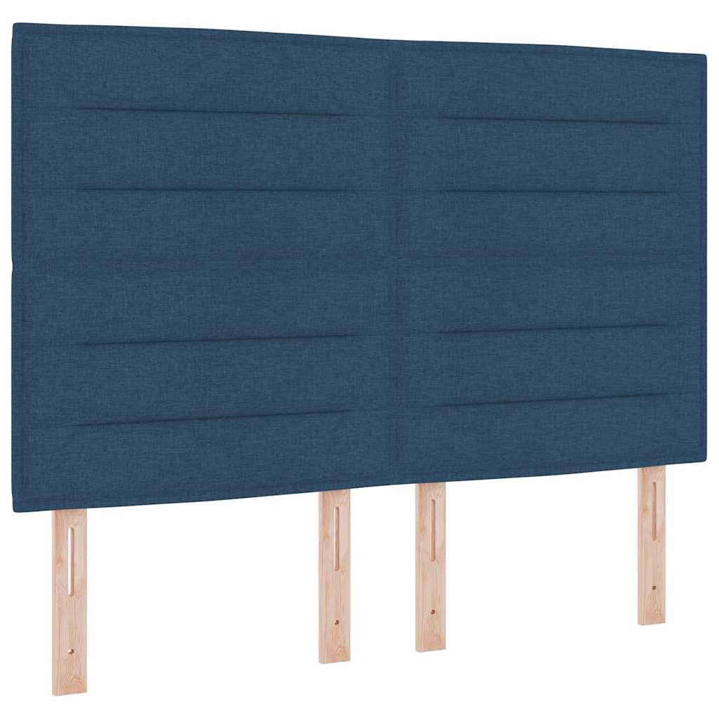 Krevet s opruga kutije s madracem Plava 140 x 200 cm tkanina