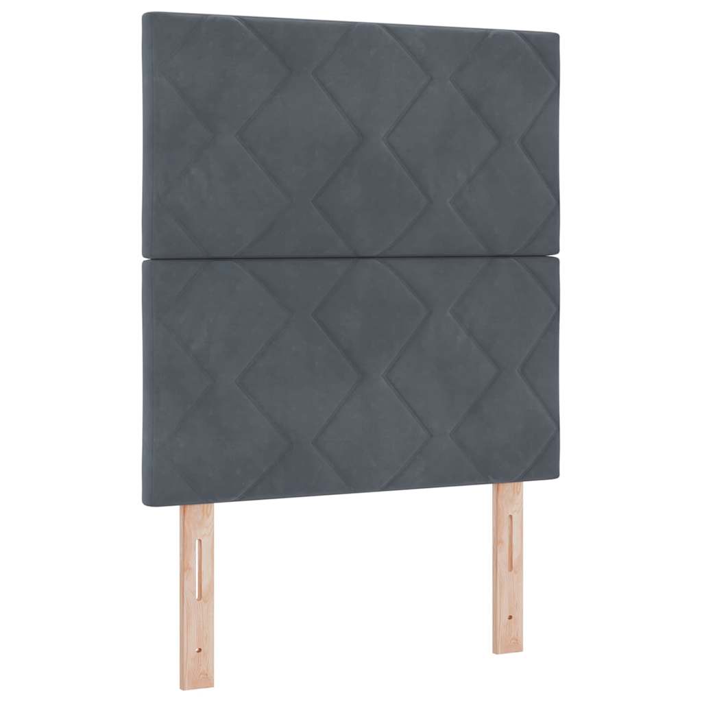 Krevet s opruga kutije Tamno siva 80 x 200 cm Baršun