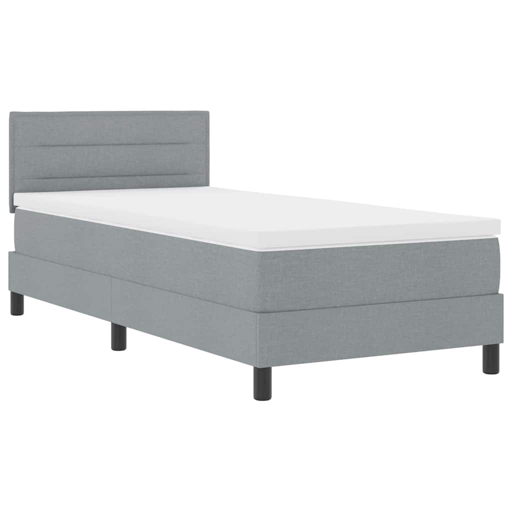 Krevet s opruga kutije Svjetlosiva 80 x 200 cm tkanina