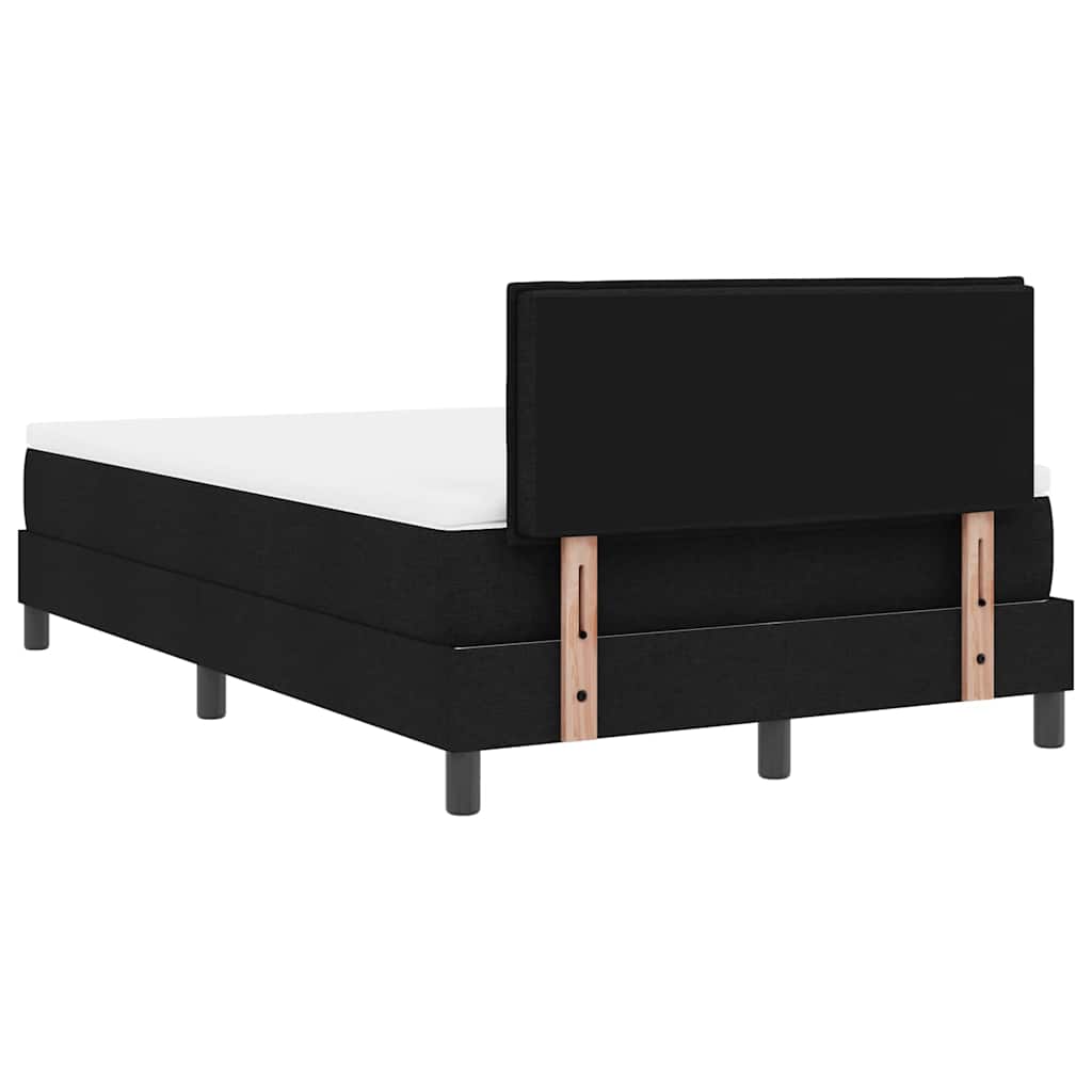 Krevet s opruga kutije s madracem Crna 120 x 200 cm tkanina