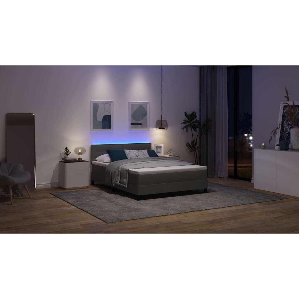 Krevet s opruga kutije Tamno siva 140 x 200 cm tkanina
