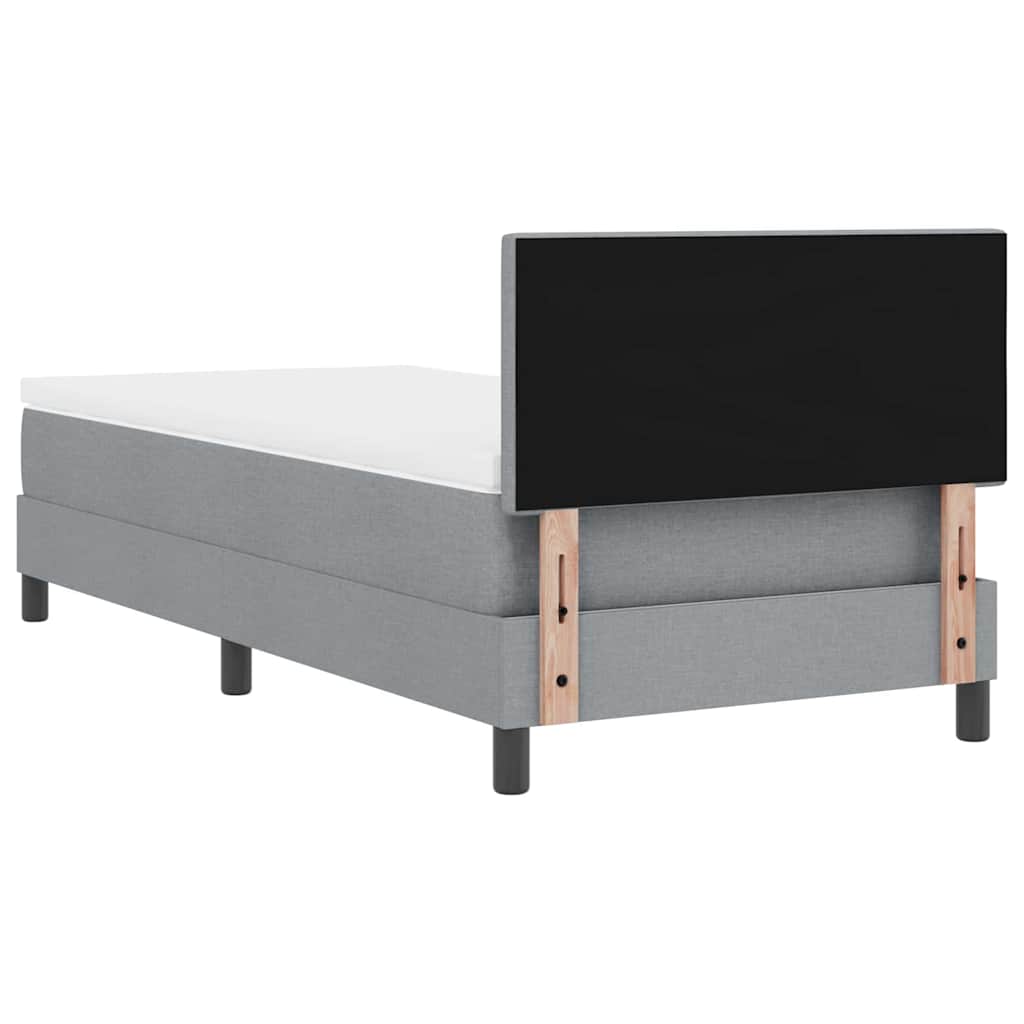 Krevet s opruga kutije Svjetlosiva 90 x 200 cm tkanina
