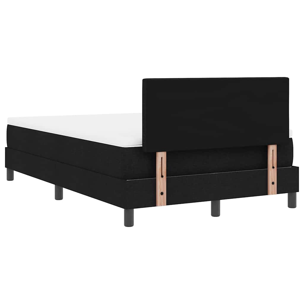Krevet s opruga kutije s LED trakama Crna 120 x 200 cm tkanina