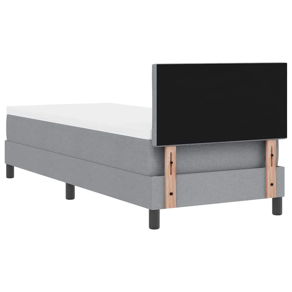 Krevet s opruga kutije Svjetlosiva 80 x 200 cm tkanina