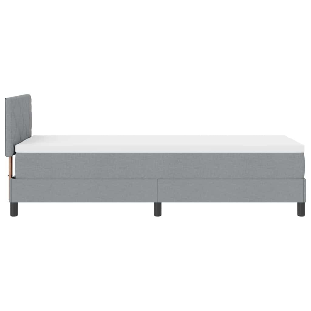 Krevet s opruga kutije Svjetlosiva 80 x 200 cm tkanina