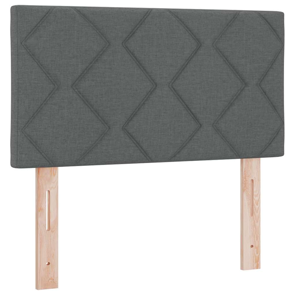 Krevet s opruga kutije Tamno siva 120 x 200 cm tkanina