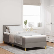 LED Box Spring Krevet Sivo-smeđa 90 x 200 cm tkanina