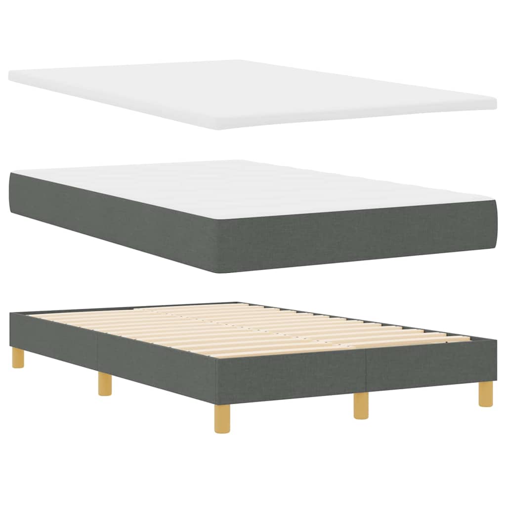LED Box Spring Krevet Tamno siva 120 x 190 cm tkanina