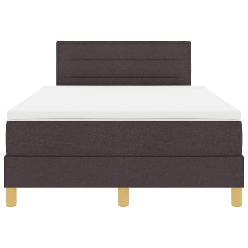 LED Box Spring Krevet Tamno smeđa 120 x 190 cm tkanina