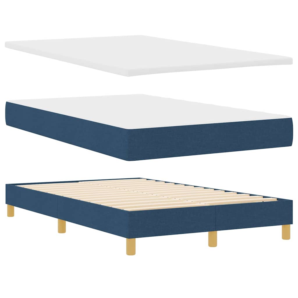 LED Box Spring Krevet s LED trakama Plava 120 x 200 cm tkanina