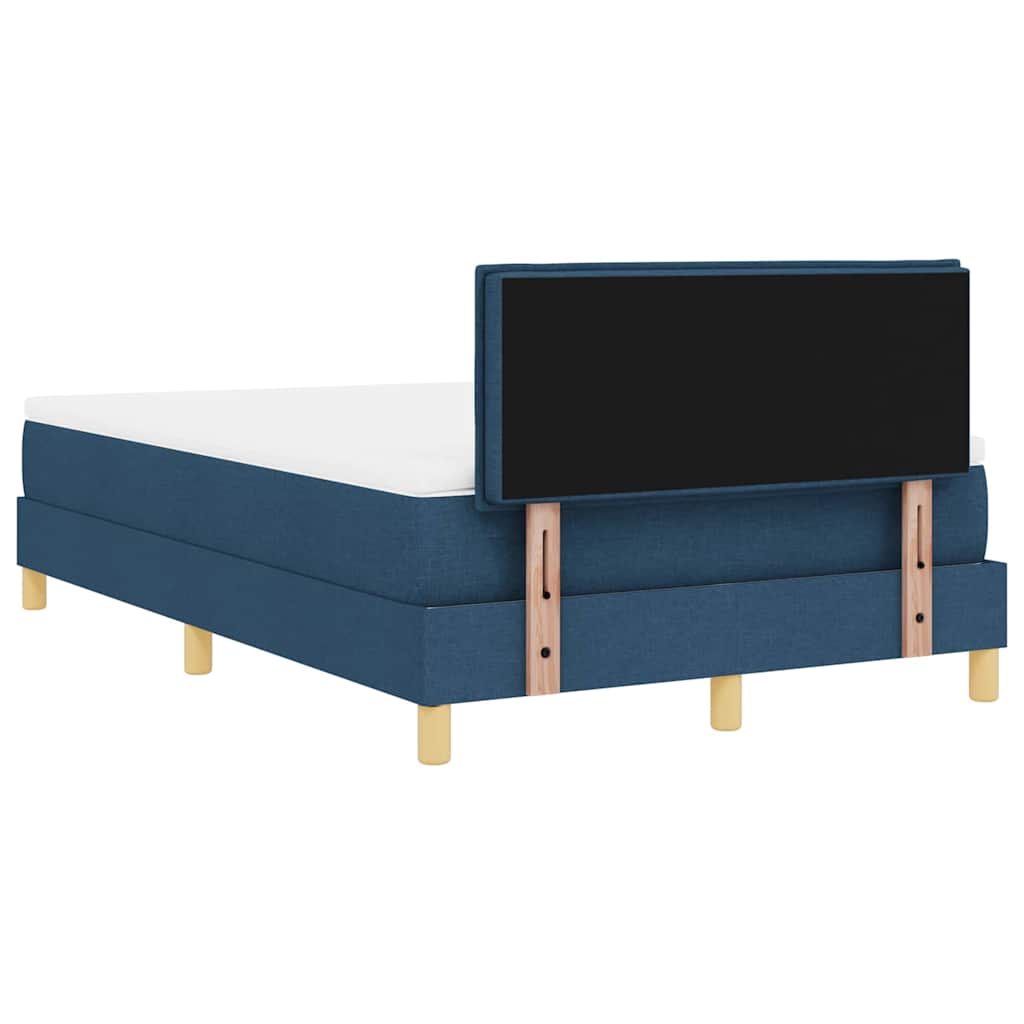 LED Box Spring Krevet s LED trakama Plava 120 x 200 cm tkanina
