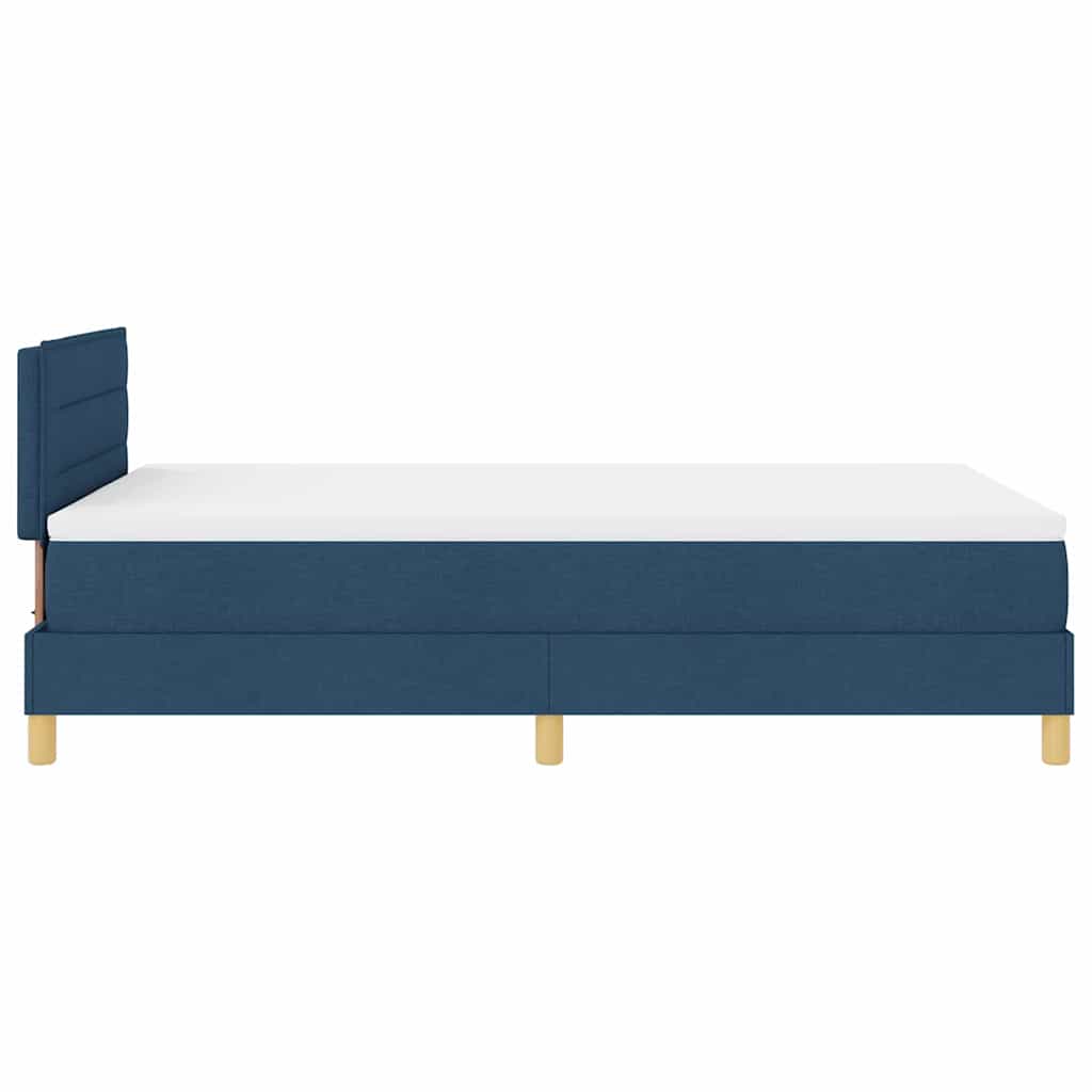 LED Box Spring Krevet s LED trakama Plava 120 x 200 cm tkanina