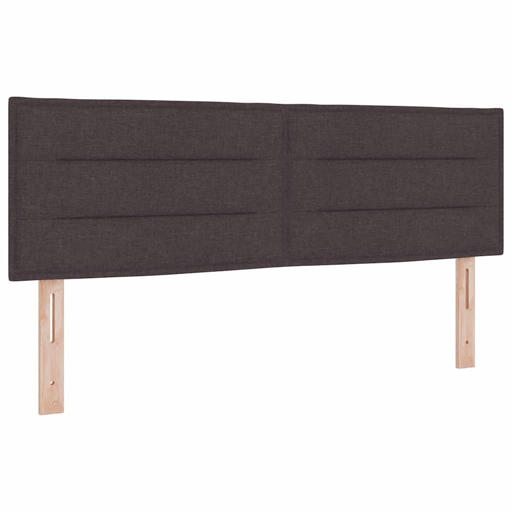 LED Box Spring Krevet Tamno smeđa 140 x 200 cm tkanina