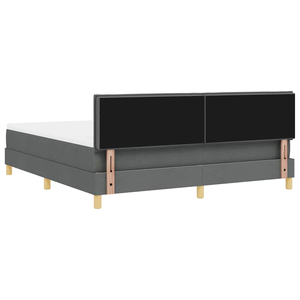 LED Box Spring Krevet Tamno siva 180 x 200 cm tkanina