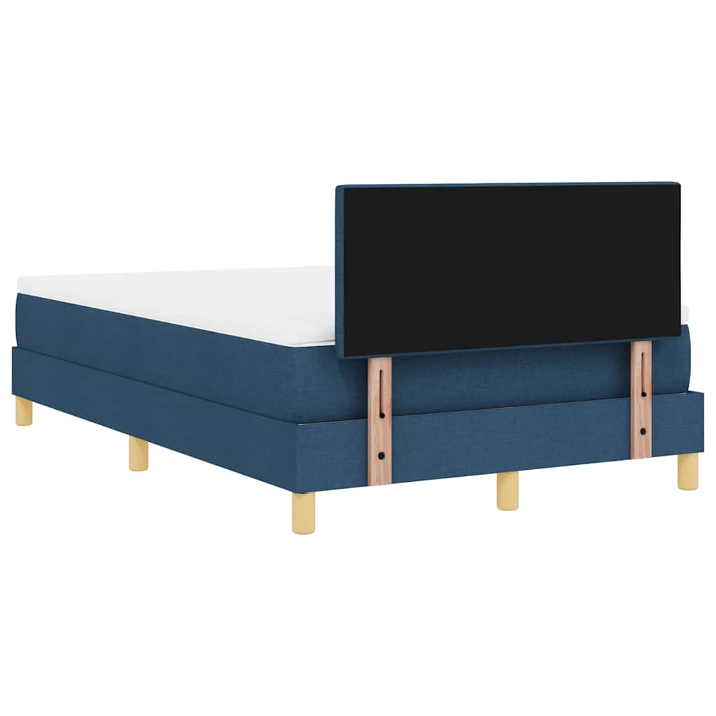 LED Box Spring Krevet s LED trakama Plava 120 x 190 cm tkanina