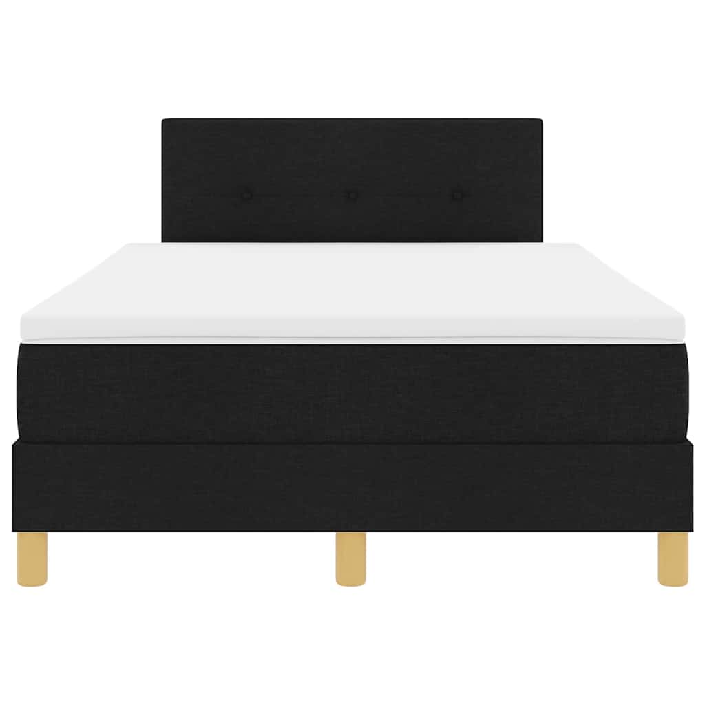 LED Box Spring Krevet s LED trakama Crna 120 x 200 cm tkanina