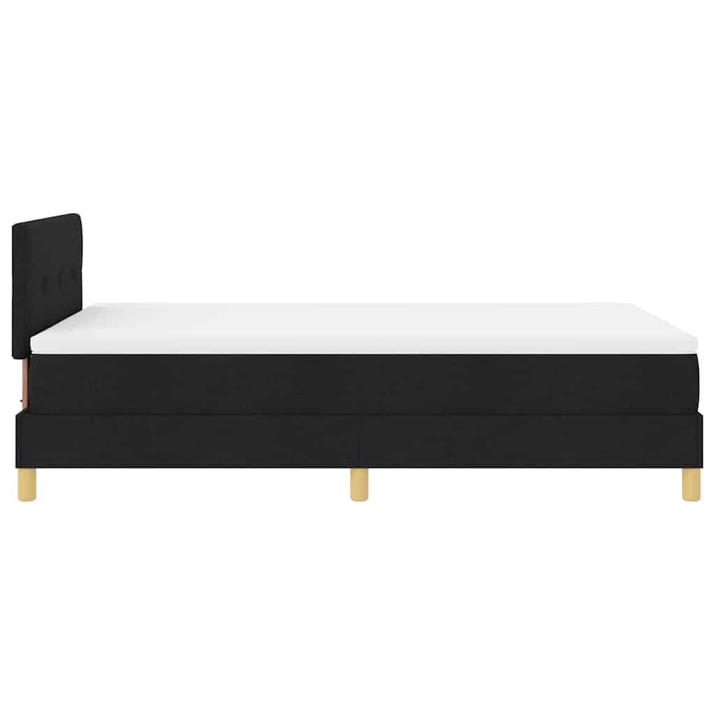 LED Box Spring Krevet s LED trakama Crna 120 x 200 cm tkanina