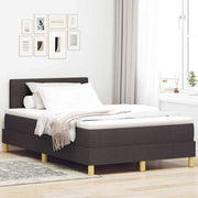 LED Box Spring Krevet Tamno smeđa 120 x 200 cm tkanina