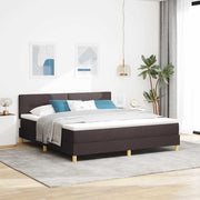 LED Box Spring Krevet Tamno smeđa 180 x 200 cm tkanina