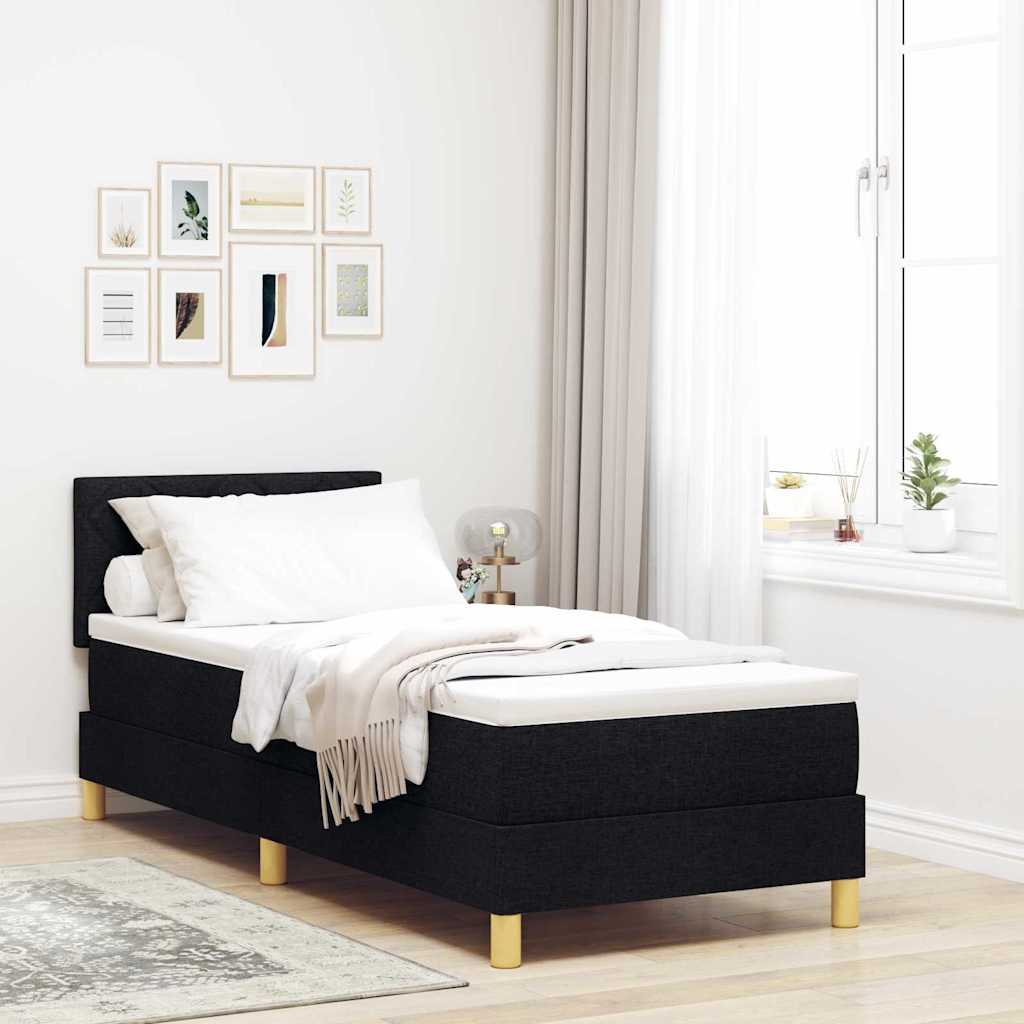 LED Box Spring Krevet Svijetlo siva tkanina