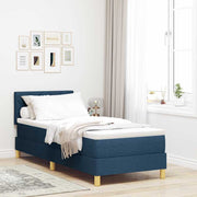 LED Box Spring Krevet s LED trakama Plava 80 x 200 cm tkanina