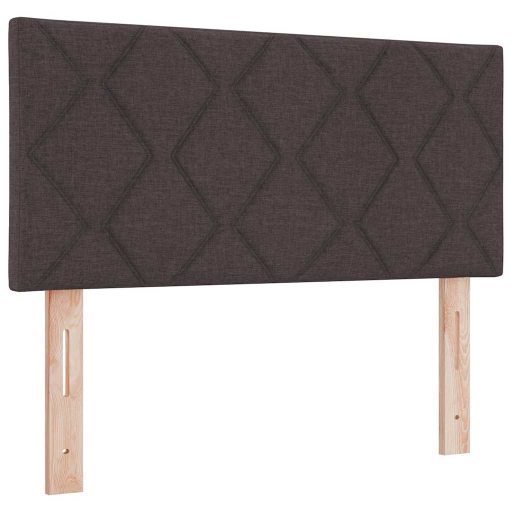 LED Box Spring Krevet Tamno smeđa 120 x 190 cm tkanina