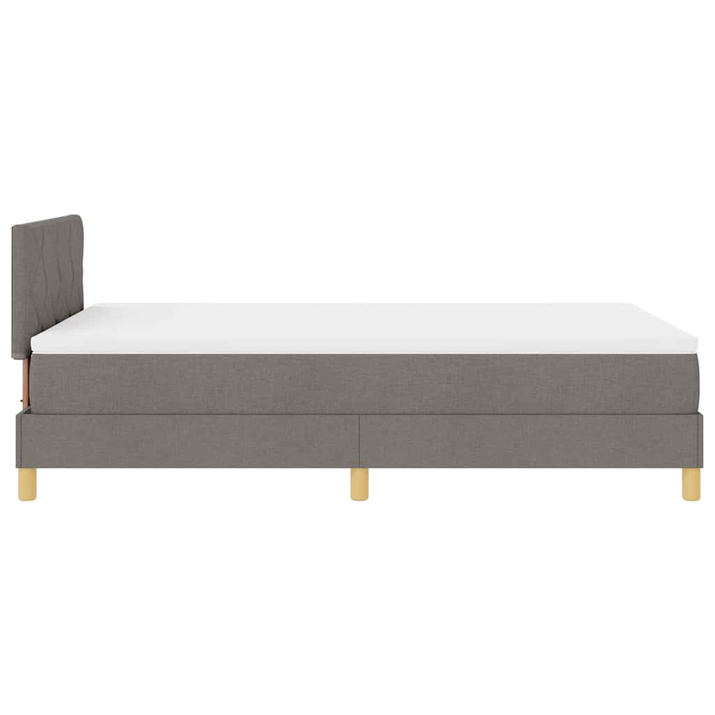 LED Box Spring Krevet Sivo-smeđa 120 x 190 cm tkanina