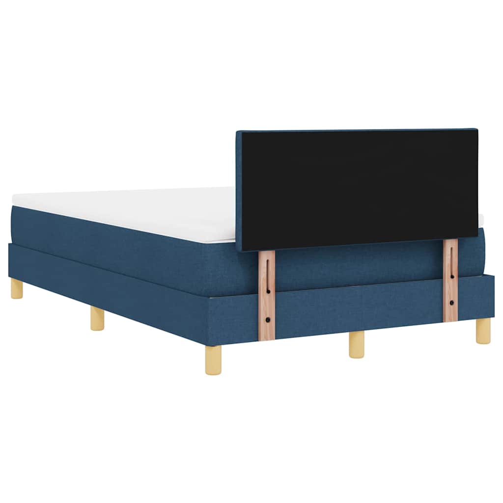 LED Box Spring Krevet s LED trakama Plava 120 x 200 cm tkanina