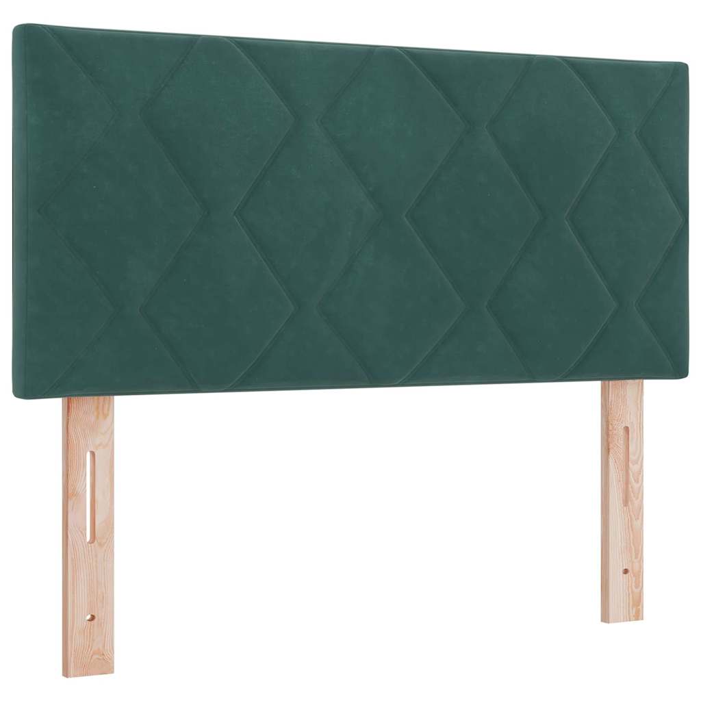 LED Box Spring Krevet Tamnozelena 120 x 190 cm Baršun