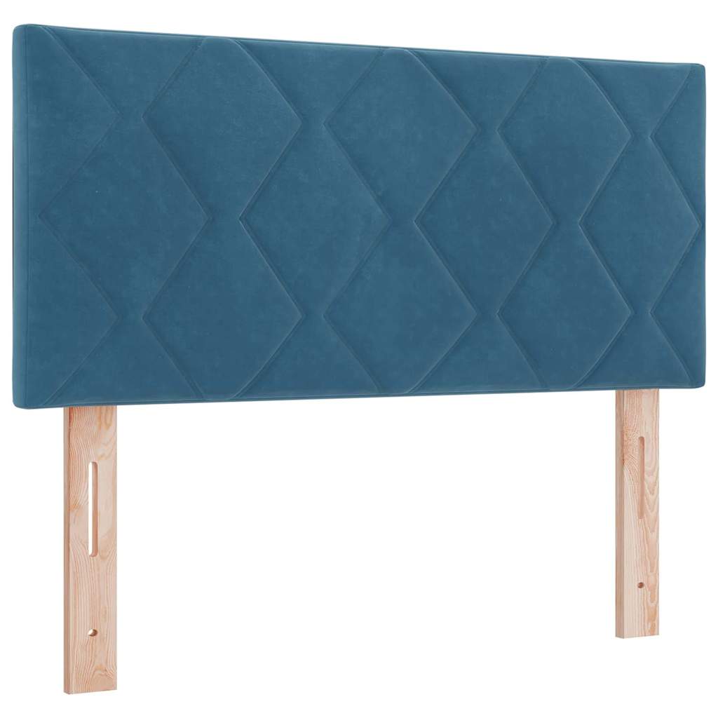 LED Box Spring Krevet Tamno plava 120 x 190 cm Baršun